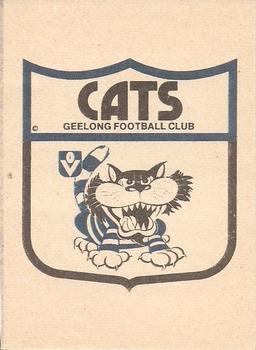 1987 Scanlens VFL #66 Geelong Cats Back